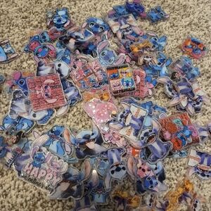 Blue Alien 4cm Acrylics For Diy-50pcs